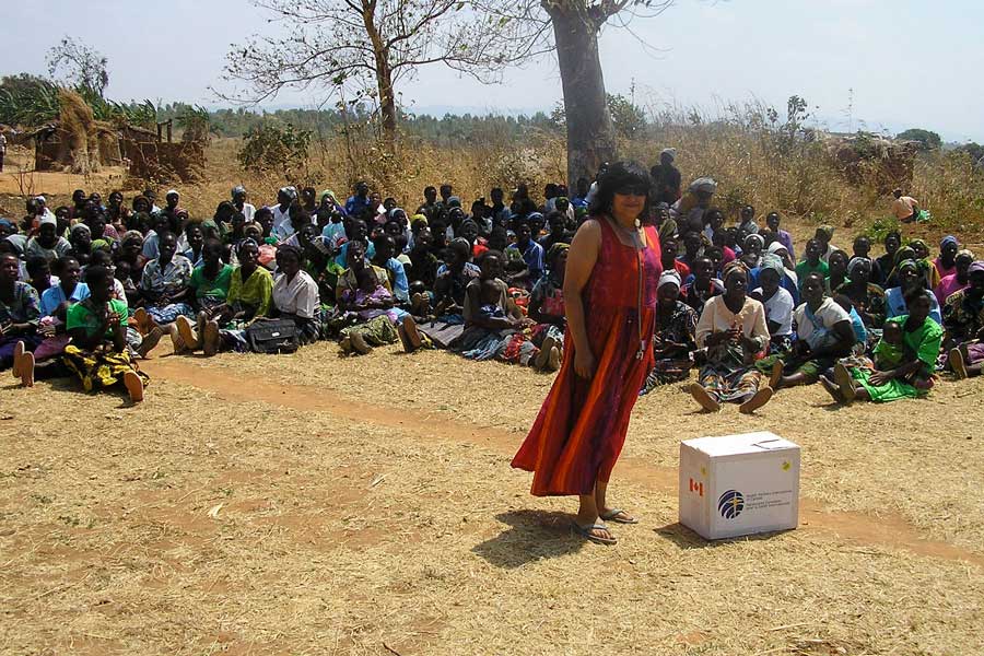 Dr. Banerji openning a small clinic in a village in Malawi - 2009